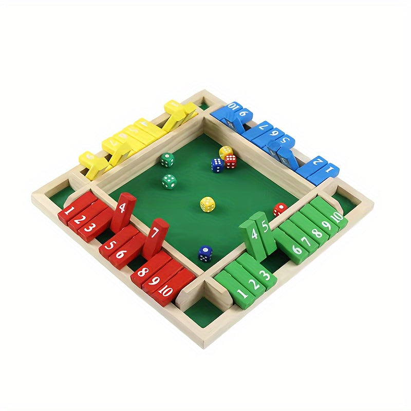[Wooden Dice Toy] Colorful Eight Wooden Number Dice Game Toy | Educational Math Toy, Party Interactive Leisure Product, Family Interactive Table Game