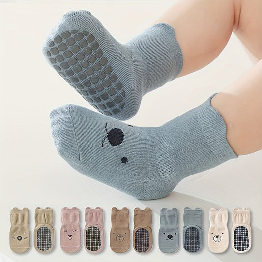 5 Pairs of Children's Toddler Boys and Girls Anti-Slip Socks