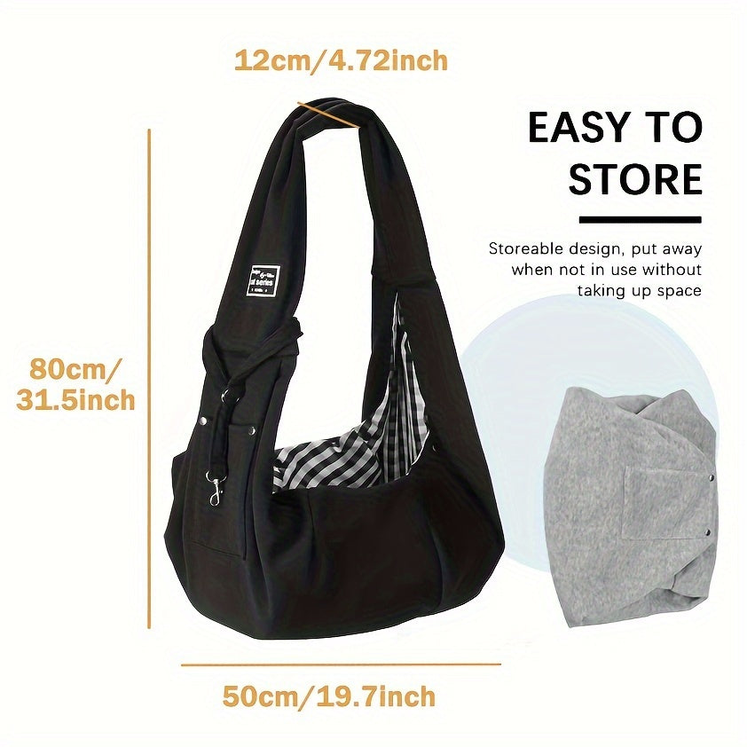 [For Outdoor Pet Travel Companion] Pet Sling Carrier, Soft Pet Carrier, Dog And Cat Travel Bag For Outdoor, Dog Carrier, Cat Carrier, Travel Companion For Puppies, Kittens & Small Animals Christmas Gift