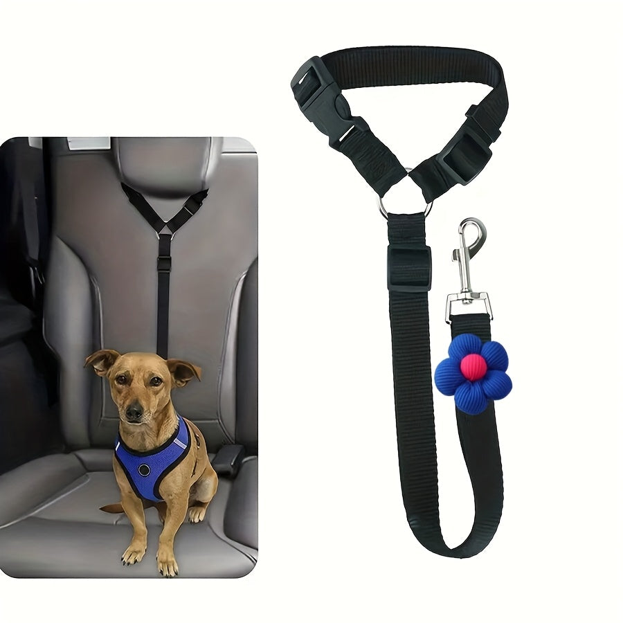 [1pc Dog Seat Belt] 1pc Dog Seat Belt for Vehicle Secure, Pet Car Tether Safety Leash | Dog Seatbelt Tether, Dog Seat Belt Buckle, Dog Car Seat Belt Christmas Gift