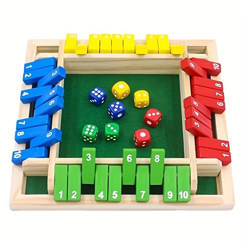 [Wooden Dice Toy] Colorful Eight Wooden Number Dice Game Toy | Educational Math Toy, Party Interactive Leisure Product, Family Interactive Table Game