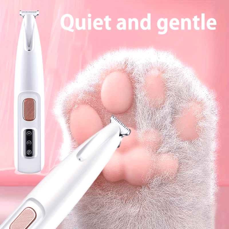 Pet Grooming Clippers LED Assisted Lighting Safe Low Noise USB/Battery Life Pet Beauty Electric Trimmer LED Light Assistance Safe Low Noise USB/Battery Life