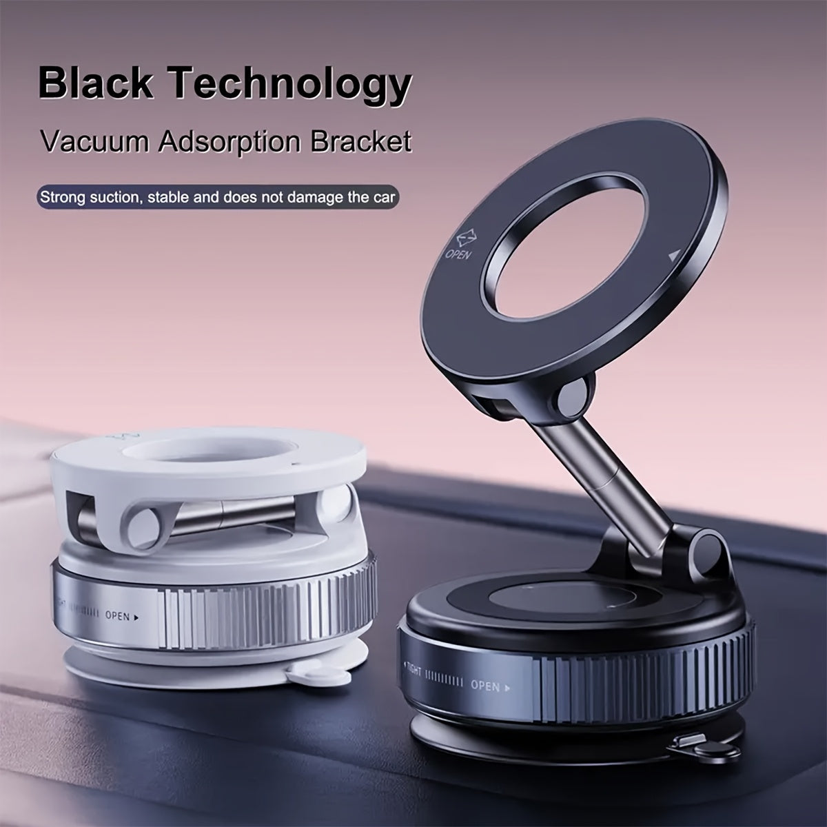 [N52 Magnetic Phone Holder] 360° Rotatable Upgraded N52 Magnetic Phone Holder, Aluminum Alloy | Waterproof, Secure Grip, Hands-Free Use, Vehicle Mounting, Sleek Design, Durable Holder, Car Accessories