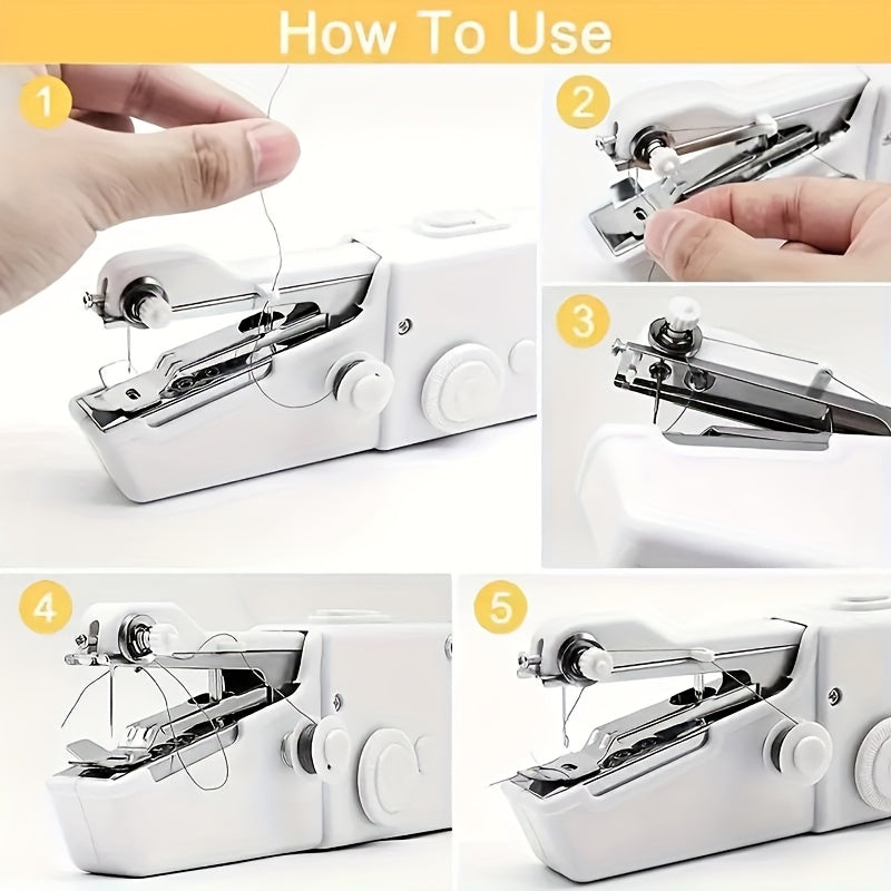 [Mini Sewing Machine] Portable Mini Electric Handheld Sewing Machine | for Quick Stitching, Home Use, Travel, and DIY Projects, Ideal for Beginners