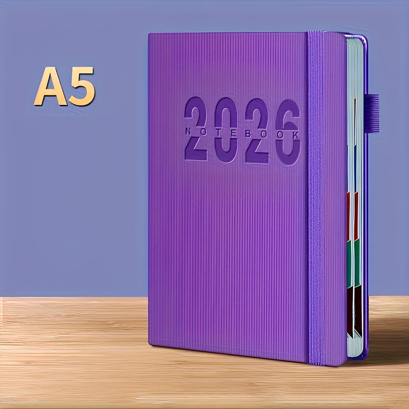 [2026 Daily Planner] 2026 Daily Planner | 365-Day Plan, One Page Per Day, Time Management, Self-Discipline Check-In, Office, 400 Pages, Visual Organization, Easyclean Paper