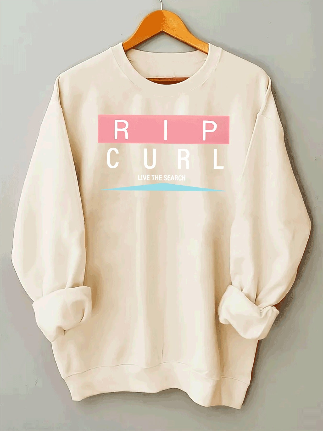 1pc Graphic Print Oversized Sweatshirt - Women'S Casual Long Sleeve Fleece-Lined Crew Neck Pullover, Soft & Cozy, Maroon with Pink & White Design, Perfect for Fall/Winter, Oversized Sweatshirt