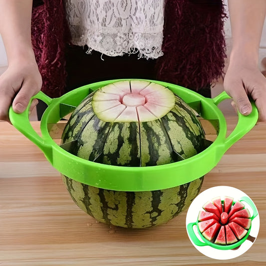 1pc, Watermelon Slicer, Creative Watermelon Cutter, Stainless Steel Watermelon Divider, Reusable Watermelon Slicer, Fruit Divider, Kitchen Gadgets, Kitchen Supplies, Kitchen Stuff Kitchen Accessories