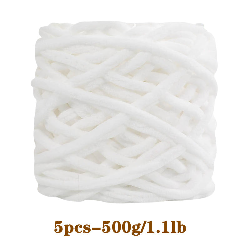 5pcs Ultra-Soft Chunky Chenille Yarn - Perfect for DIY Knitting & Crochet Projects, Scarves, Hats, Blankets | Available in Multiple Colors