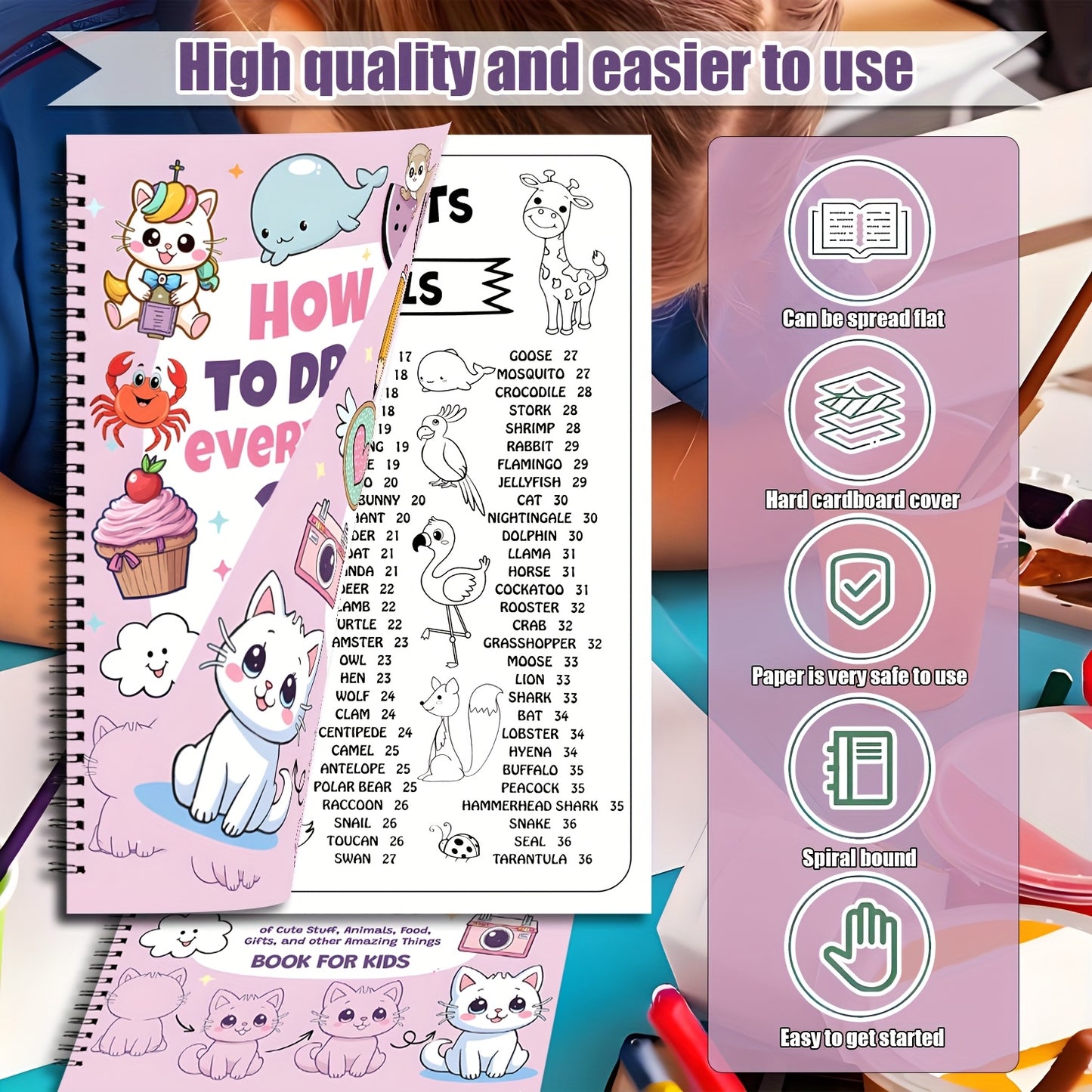 [Cute Drawing Guide] 300 Cute Step-by-Step Simple Drawings | How to Draw Anything for Painting Enthusiast, Animals, Food, Gifts, and more Amazing Stuff