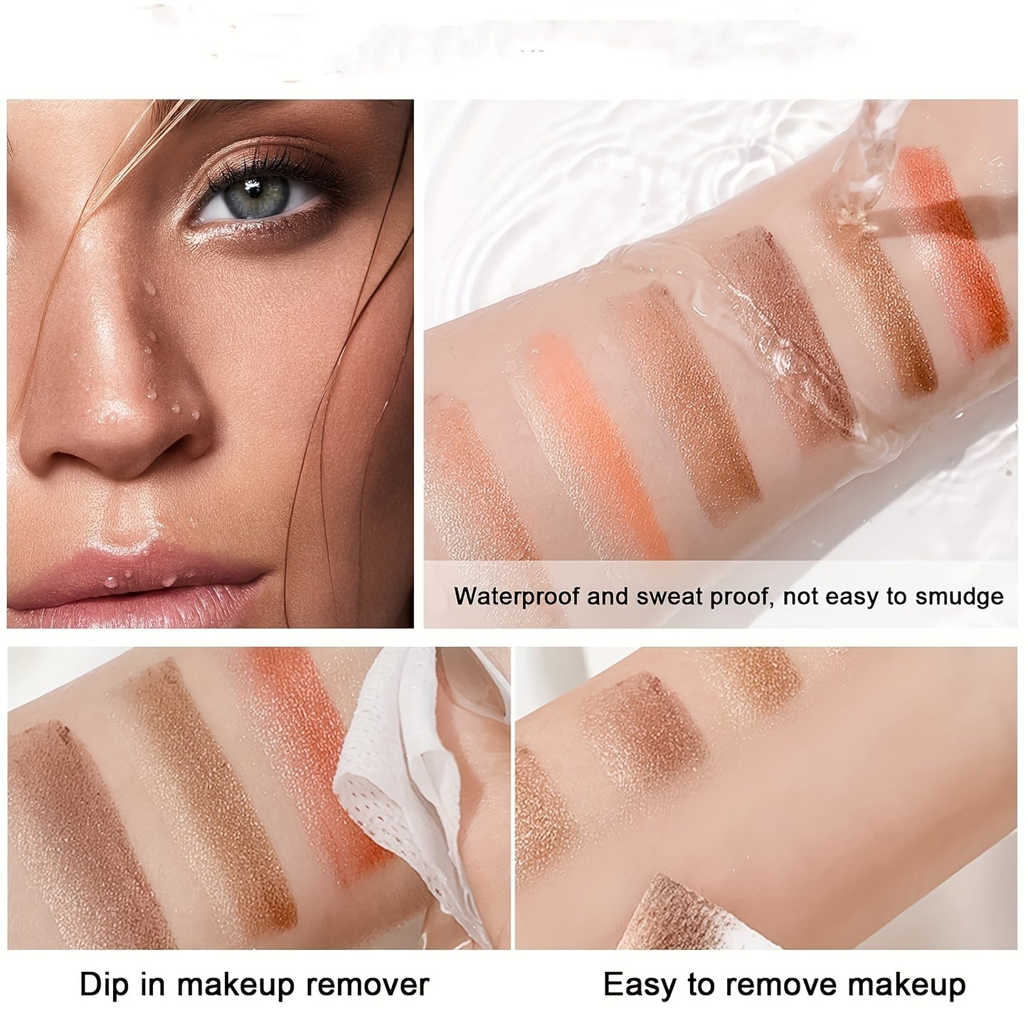 Waterproof Dual-Color 6pcs Eyeshadow Stick - Effortless Matte and Satin Finish - Smooth Application for Stunning Eye Makeup Perfect for Quick Daily Looks and Travel Convenience with Plant Squalane