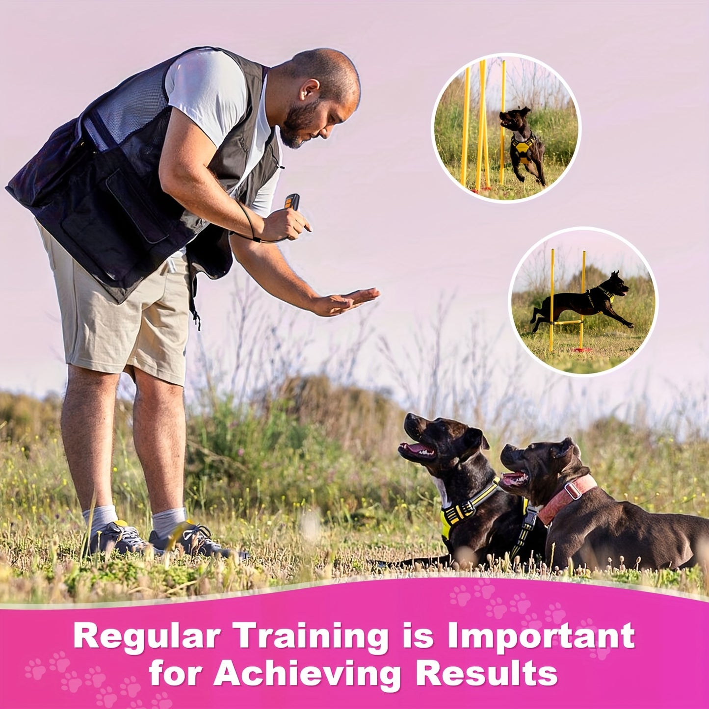 TMA Anti Barking Device For Dogs, Rechargeable Dog Bark Deterrent Devices, Ultrasonic Dog Bark Control 15.24meter Range, Dog Barking Ultrasonic Safe For Dogs & Human Portable Indoor Outdoor