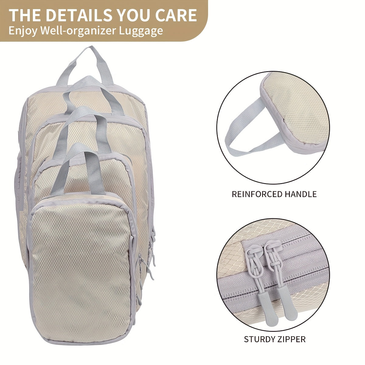 [Travel Luggage Set] 4pcs Travel Luggage Set | Travel Organizer, Travel Packing Cubes, Garment Bag, Clothing Protector Bag for Women, Travel Bag, Suitcase Set, Travel Essentials, Travel Must Haves, Duffle Bag, Travel Accessories
