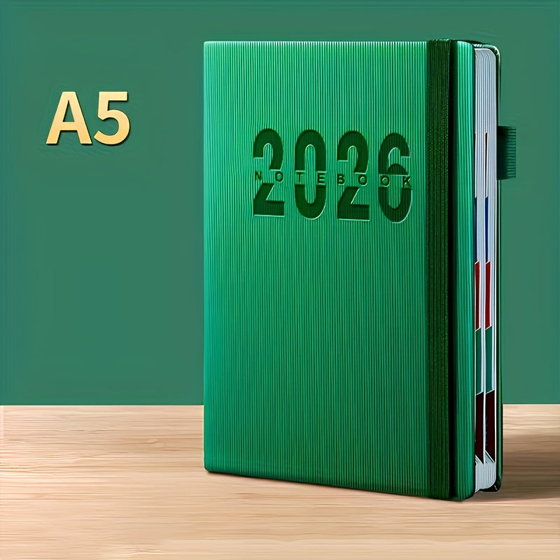 [2026 Daily Planner] 2026 Daily Planner | 365-Day Plan, One Page Per Day, Time Management, Self-Discipline Check-In, Office, 400 Pages, Visual Organization, Easyclean Paper