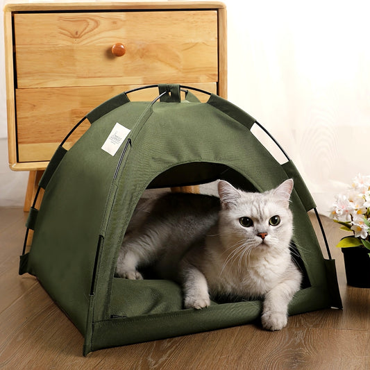 Cozy Pet Tent for Cats and Dogs - Soft and Comfortable Sleeping Nest with Solid Color Design Christmas Gift