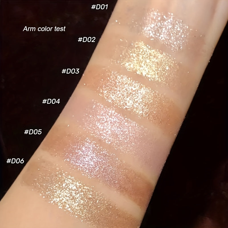 6 colors Sparkling High gloss pen highlighter Stick - Glitter Shimmering Eyeliner Pen for Brightening and Enhancing Eyes For Music Festival