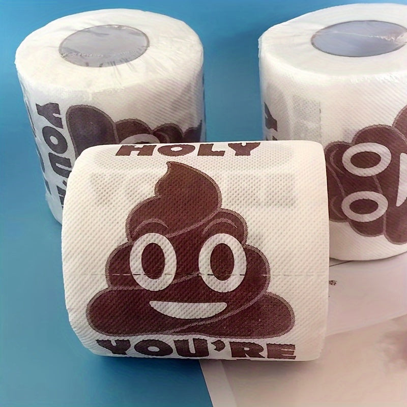 [Funny Birthday Tissue] 1pc Funny Birthday Party Cartoon Poop Pattern Printed Tissue Paper - Happy Birthday Party Decoration Birthday Gifts Party Supplies Room Decoration Home Decoration