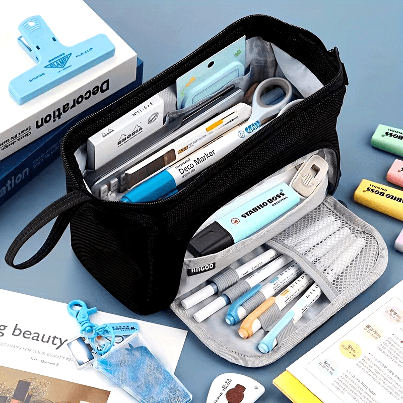 1pc Large-capacity Pencil Case Cute Pencil Pouch For Girls Boys Student Aesthetic Pencil Case For Middle High School Office Supplies Eid Al-Adha Mubarak