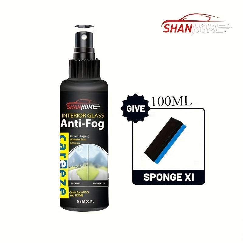 SHANXIHOME Anti-Fog Spray - Long-Lasting Glass Defogger for Car, Helmets, Mirrors & More - Clear Vision & Powerful Fog Resistance - Ideal for Windshields, Interior Windows, Home Glass - Easy to Apply, Interior Visibility|Windshield Defogger|Durable Anti F