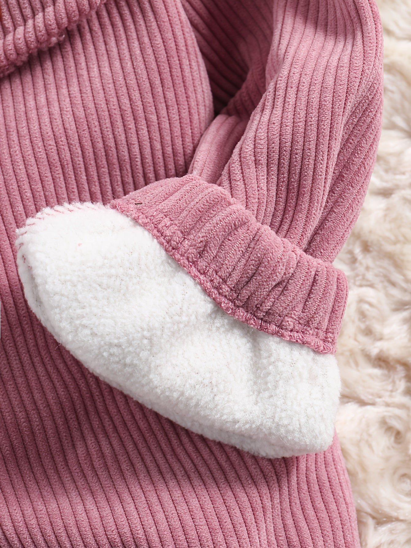 [Fleece Coat] Fleece-Lined Girls' Casual Long Sleeve Button-Up Coat | Solid Color, Lapel Collar, Regular Fit for Fall/Winter Outdoor Activities, Seasonal Layering Piece, Classic Collar Design, Durable Outerwear