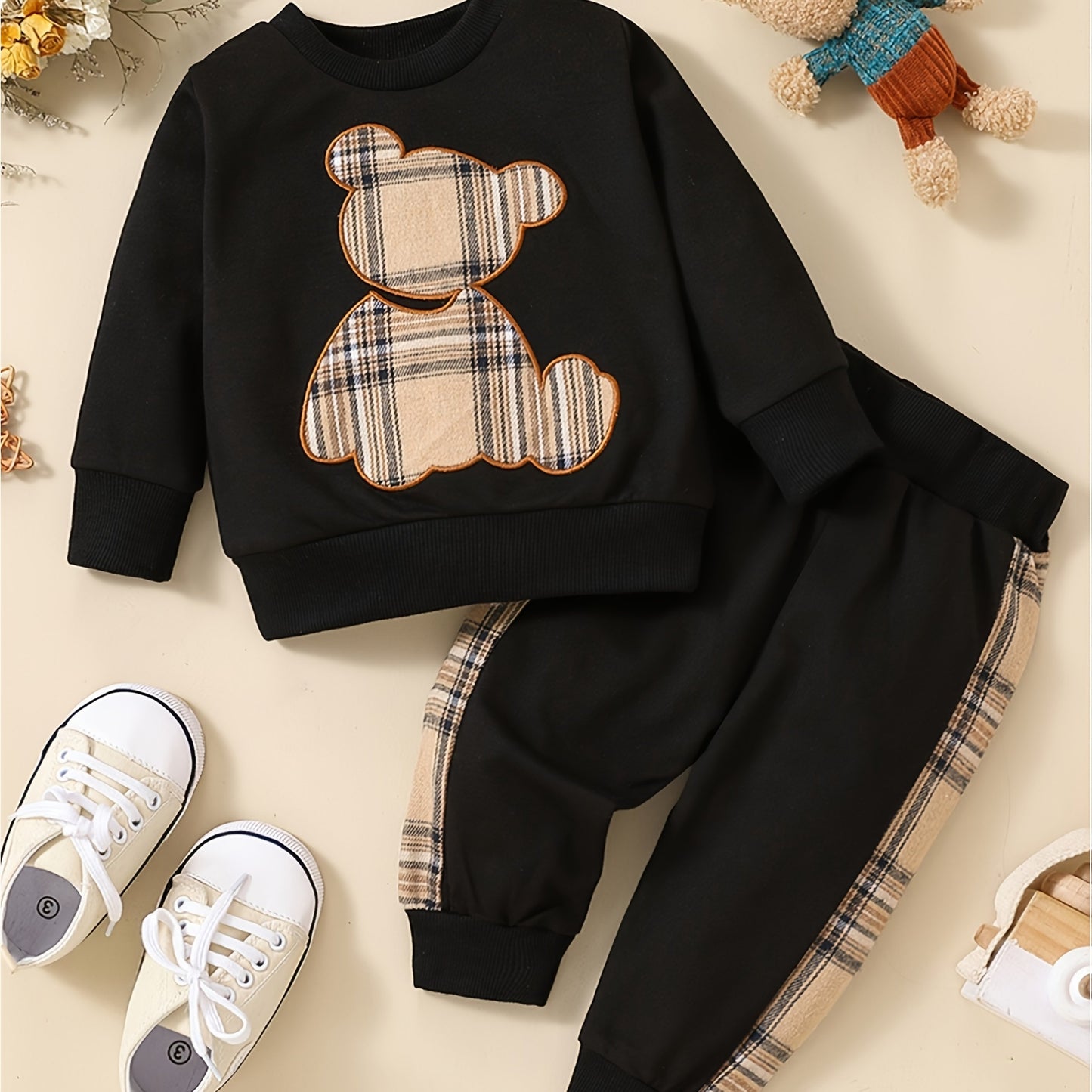 Toddler Baby Boy Clothes Set Long Sleeve Sweatshirt Top Casual Pants Fall Winter Outfit Sweatsuit, Perfect for Outdoor