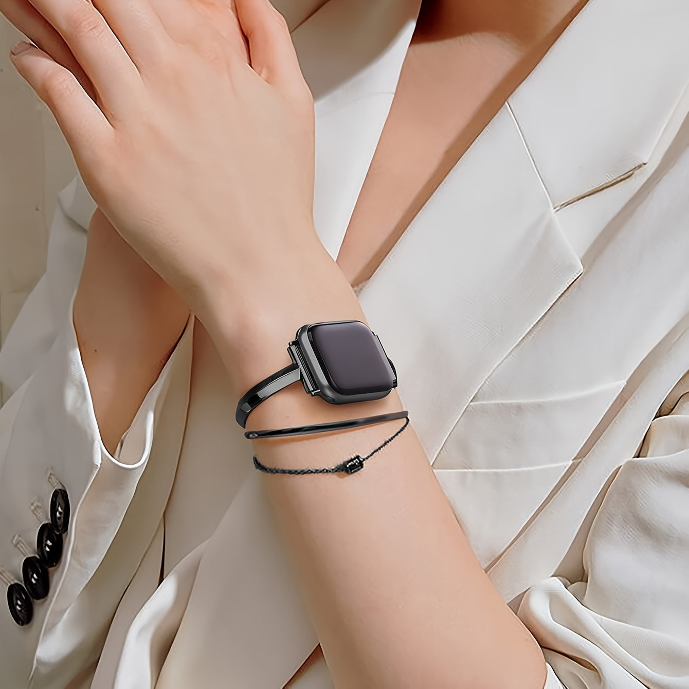 1pc, Women's Simple & Atmospheric T-Shape Strap, Suitable for iwatch38/40/41/42/44/45/46/49mm, Compatible with Apple Watch Ultra1/2/SE/series 10/9/8/7/6/5/4/3/2/1