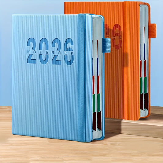 [2026 Daily Planner] 2026 Daily Planner | 365-Day Plan, One Page Per Day, Time Management, Self-Discipline Check-In, Office, 400 Pages, Visual Organization, Easyclean Paper