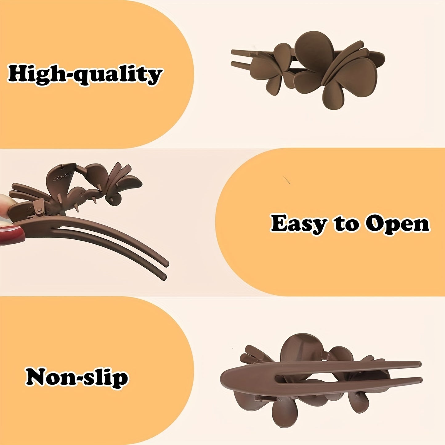 6pcs Flower Hair Clips for Teen s - Elegant Floral Duckbill Clips with Secure Hold, Vibrant Purple/Black/Green/Brown/Pink/Teal, Hand Wash Only for Party & Everyday Hairstyles, Hair Clips for s, Teenage Hair Accessories, Durable Clip Construction, Sophisti