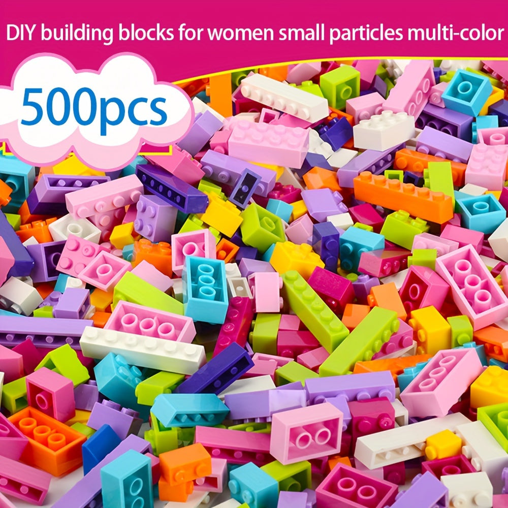 [Colorful Blocks] 500pcs Educational Building Blocks Set | Colorful DIY Construction Toys for Youngsters - Perfect for Boys & Girls, Ideal Christmas, Thanksgiving & Birthday Gifts, Small Particle, Puzzle