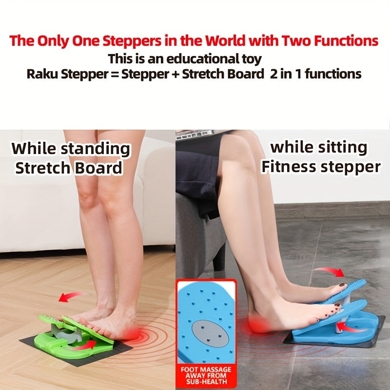 MBB Compact Folding Stepper Machine - Home Gym Fitness Equipment for Leg Toning, Aerobic Exercise & Rehabilitation Training, Non-Electric, 7 Color Options (Grey, Light Violet, Violet, Pink, Orange, Green, Blue), Mechanical Foot Pedals, Lower Body Workout
