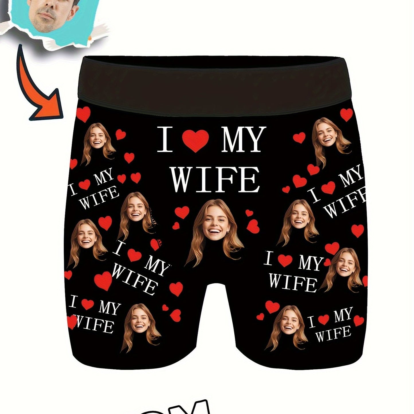 Of Personalized Boxer Shorts with Images, Unique Face Photo Boxers, Fun Underwear Featuring Faces, And Amusing Prank Gifts for Dad/Husband/Boyfriend.