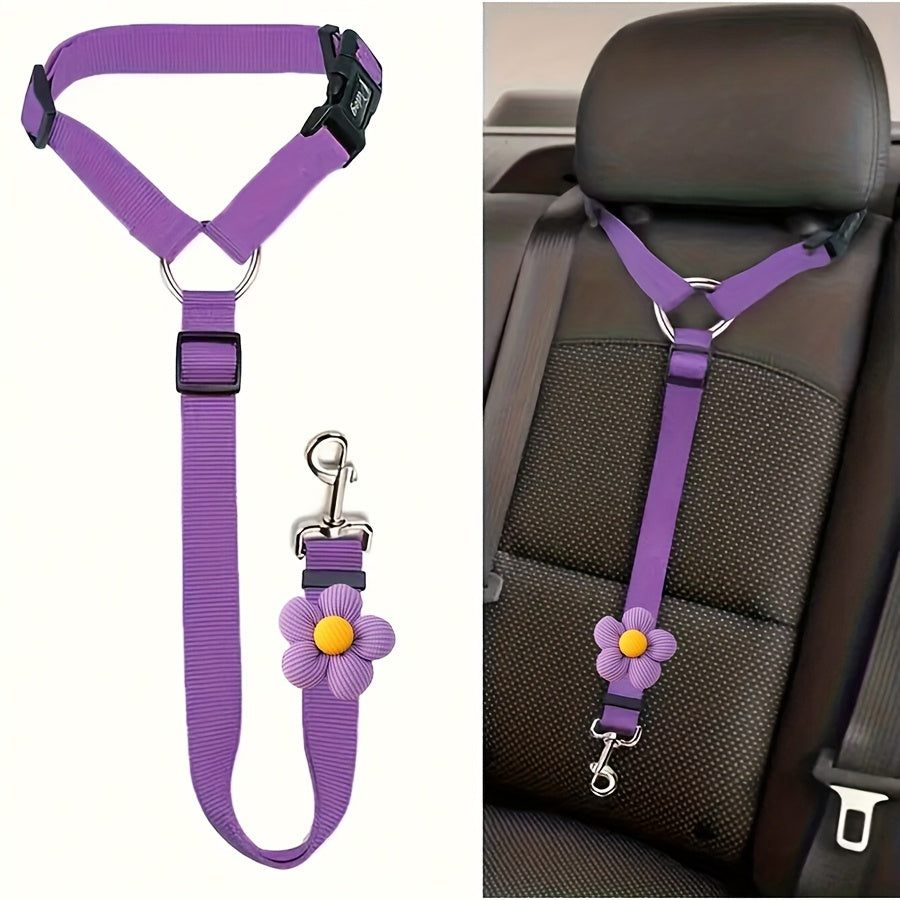 [1pc Dog Seat Belt] 1pc Dog Seat Belt for Vehicle Secure, Pet Car Tether Safety Leash | Dog Seatbelt Tether, Dog Seat Belt Buckle, Dog Car Seat Belt Christmas Gift