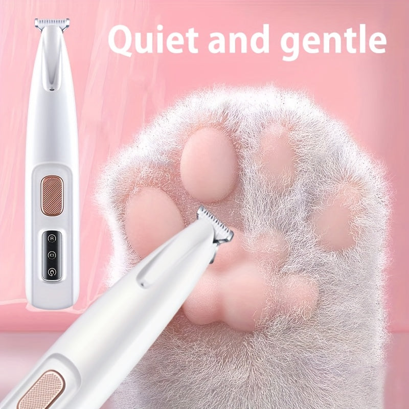 Pet Grooming Clippers LED Assisted Lighting Safe Low Noise USB/Battery Life Pet Beauty Electric Trimmer LED Light Assistance Safe Low Noise USB/Battery Life