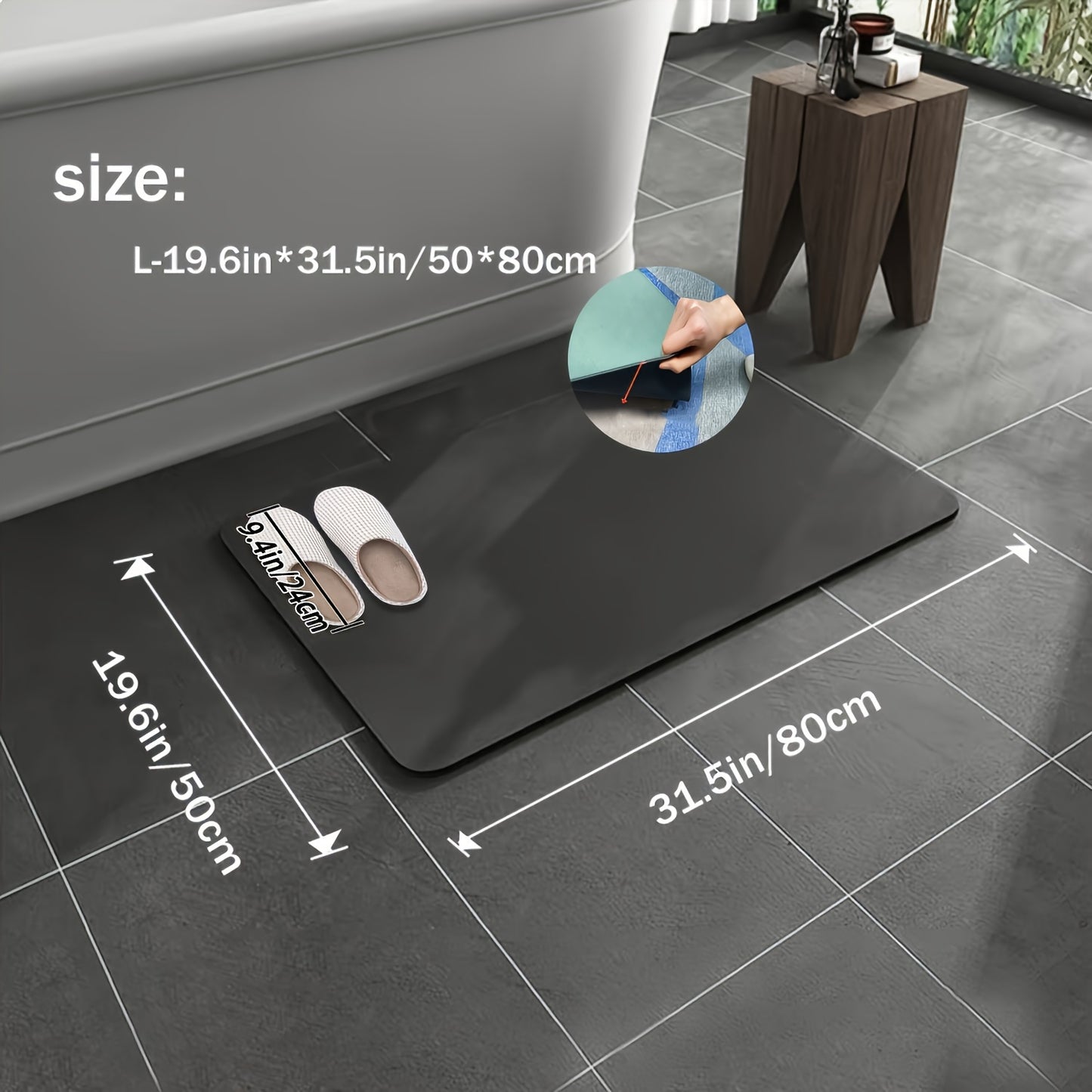 Super Absorbent Bath Mat | 1pc | Non-slip, Soft, Comfortable, Fast And Dry | Bathroom, Shower, Laundry Room, Bedroom, Living Room, Doorway, Kitchen