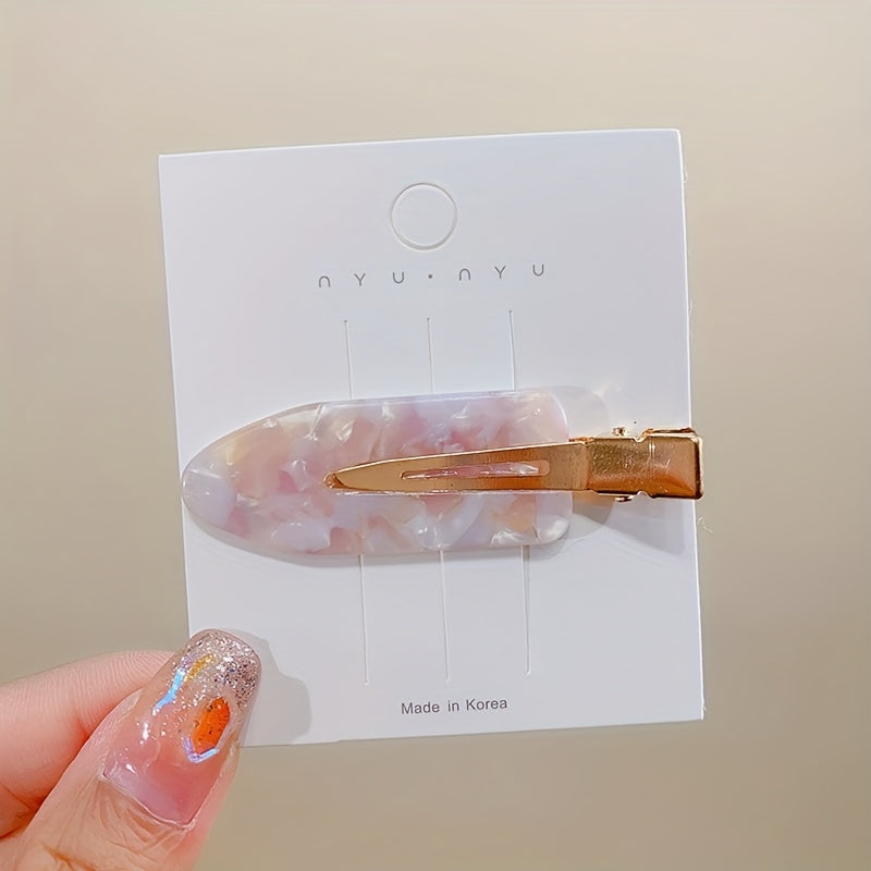 Cherry Blossom Pink Acetate Invisible Hair Clip for Bangs and Flyaways