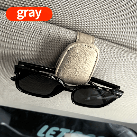 1pc Universal Car Sun Visor Glasses Clip, PVC Material, Auto Eyeglasses Holder, Vehicle Interior Accessories, Eyewear Storage Bracket
