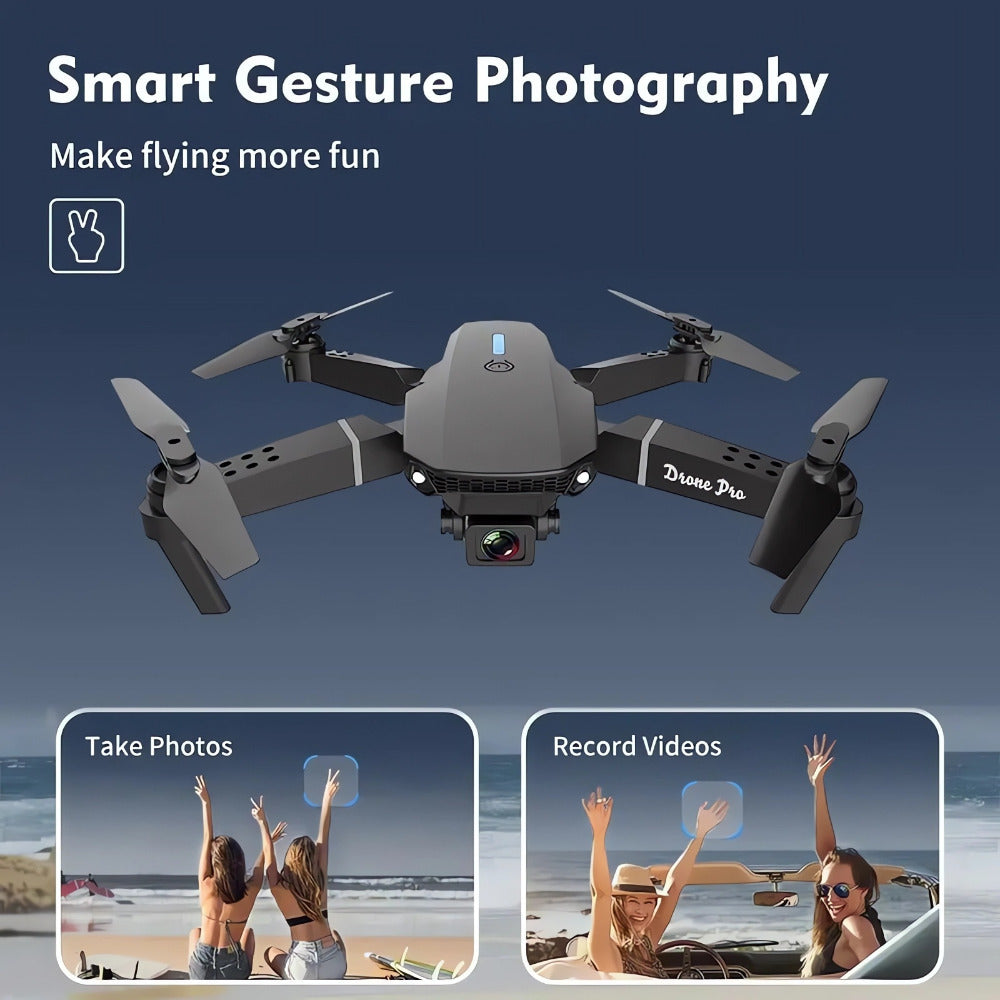 Top Selling Remote Control Aircraft HD Dual Camera Foldable Remote Control Drone One Click Easy Take-off and Landing Remote Control Quadcopter for Beginners and Enthusiasts Affordable Drone Halloween, Christmas and New Year Holiday Gifts