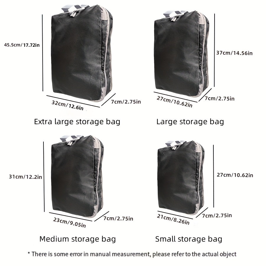 [Travel Luggage Set] 4pcs Travel Luggage Set | Travel Organizer, Travel Packing Cubes, Garment Bag, Clothing Protector Bag for Women, Travel Bag, Suitcase Set, Travel Essentials, Travel Must Haves, Duffle Bag, Travel Accessories