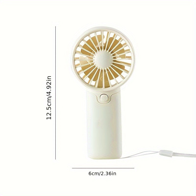 Ultra-Portable Mini Battery Fan - Handheld & Convenient, Instantly Cool Anywhere - Perfect for Office, Outdoor, Travel, Camping - On-the-Go Comfort Solution (AAA Batteries Not Included)