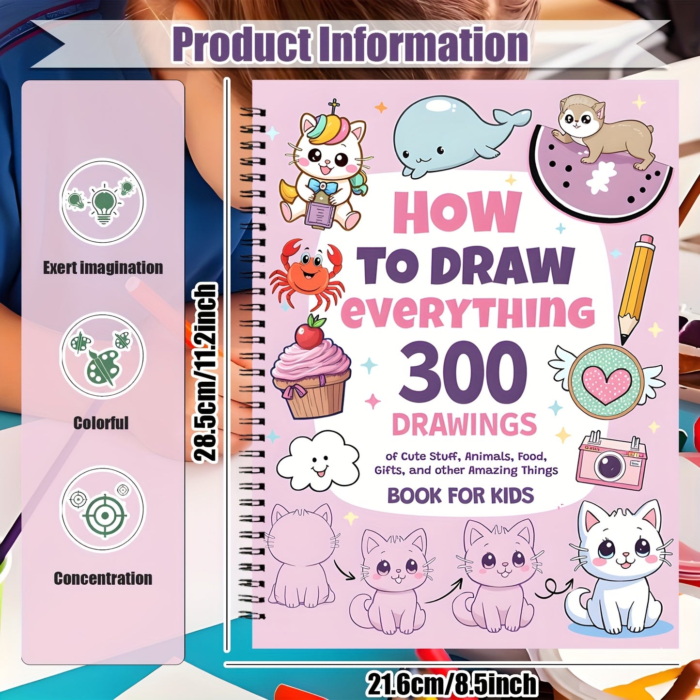 [Cute Drawing Guide] 300 Cute Step-by-Step Simple Drawings | How to Draw Anything for Painting Enthusiast, Animals, Food, Gifts, and more Amazing Stuff