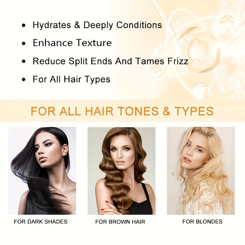 250ml Keratin Hair Care Mask for Deep Moisturizing, Magically Repairs Damage, Smooth, Glossy, Straightened Professional Hair Care, Curls Hair Care
