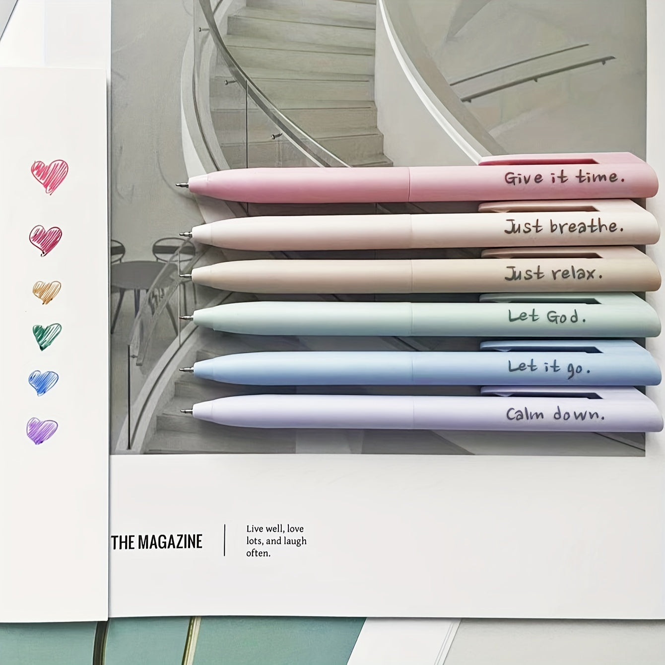 [Anxiety Release] Morandi Aesthetic Gel Ink Pen | 6pcs | Soft Touch | Smooth Writing | Dry Fast | Journaling School&Office Supplies