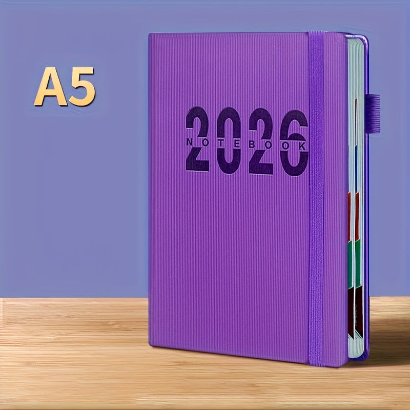 [2026 Daily Planner] 2026 Daily Planner | 365-Day Plan, One Page Per Day, Time Management, Self-Discipline Check-In, Office, 400 Pages, Visual Organization, Easyclean Paper