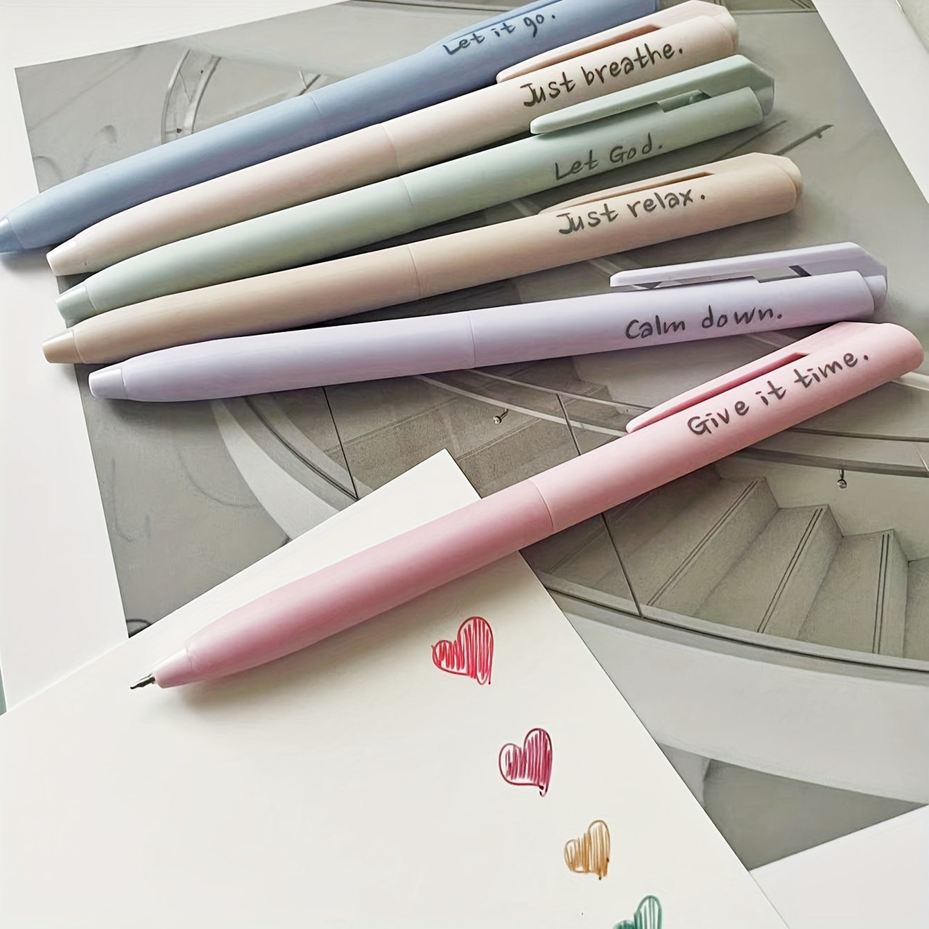 [Anxiety Release] Morandi Aesthetic Gel Ink Pen | 6pcs | Soft Touch | Smooth Writing | Dry Fast | Journaling School&Office Supplies