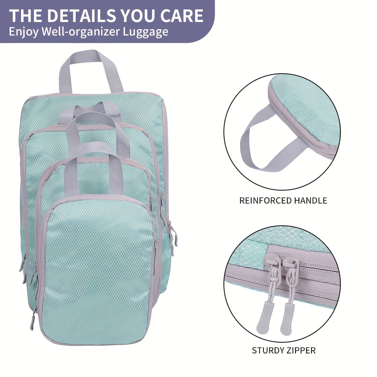 [Travel Luggage Set] 4pcs Travel Luggage Set | Travel Organizer, Travel Packing Cubes, Garment Bag, Clothing Protector Bag for Women, Travel Bag, Suitcase Set, Travel Essentials, Travel Must Haves, Duffle Bag, Travel Accessories
