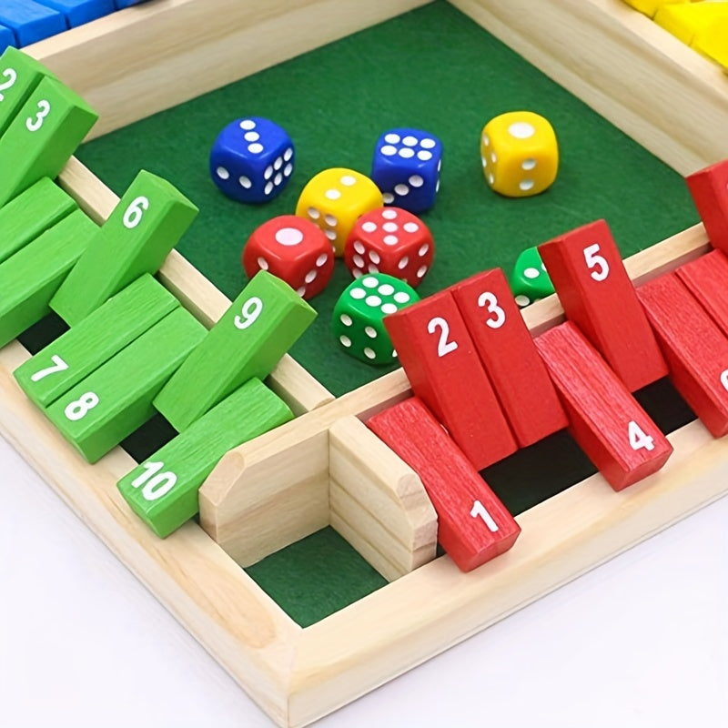 [Wooden Dice Toy] Colorful Eight Wooden Number Dice Game Toy | Educational Math Toy, Party Interactive Leisure Product, Family Interactive Table Game