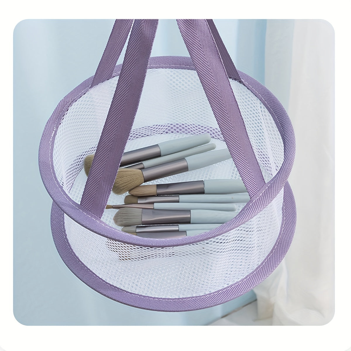 1PC Drying Net Or With Cleaning Bowl Set, Makeup Brush/Powder Puff Washing And Drying Tool, Makeup Tools Cleaning & Drying Set, Makeup Brush Cleaning Tool Set, Brush Cleaner And Drying Rack, Perfect For Travel