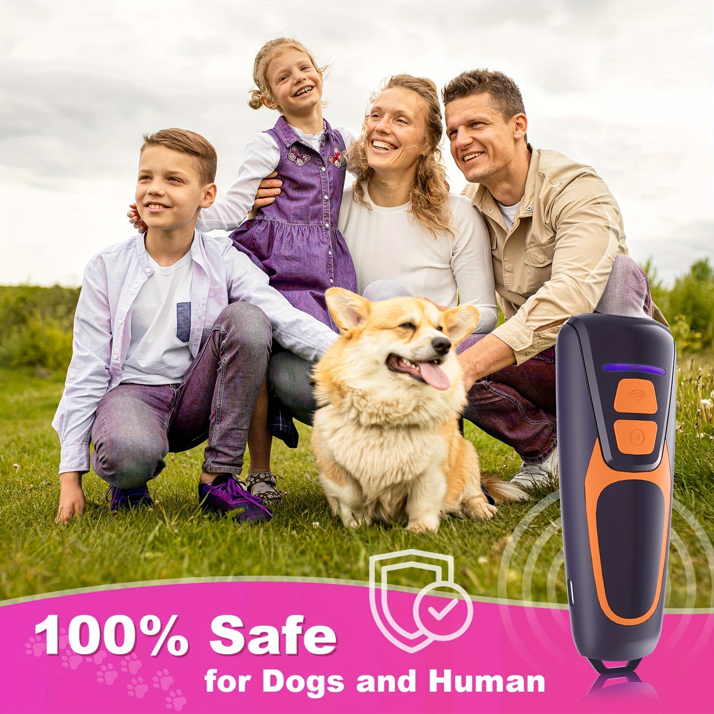 TMA Anti Barking Device For Dogs, Rechargeable Dog Bark Deterrent Devices, Ultrasonic Dog Bark Control 15.24meter Range, Dog Barking Ultrasonic Safe For Dogs & Human Portable Indoor Outdoor