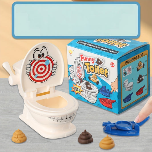 [Poop Shooting Game] Fast Crazy Poop Shooting Game - Poop Shooting | Fun Family Game for Youngsters - Includes 1 Toilet, 2 Quick Launchers, 6 Soft Plastic Toy Poops, Suitable for 3 4 5 6 7 8 9 Years Old Boys and Girls Toy Gift
