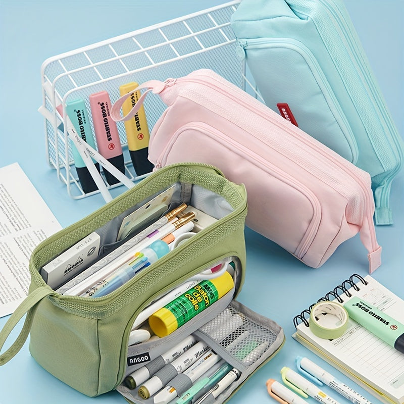 1pc Large-capacity Pencil Case Cute Pencil Pouch For Girls Boys Student Aesthetic Pencil Case For Middle High School Office Supplies Eid Al-Adha Mubarak