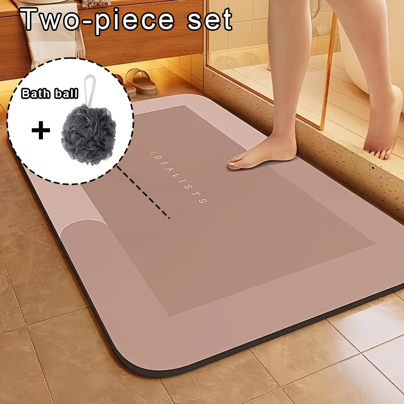 Super Absorbent Bath Mat | 1pc | Non-slip, Soft, Comfortable, Fast And Dry | Bathroom, Shower, Laundry Room, Bedroom, Living Room, Doorway, Kitchen